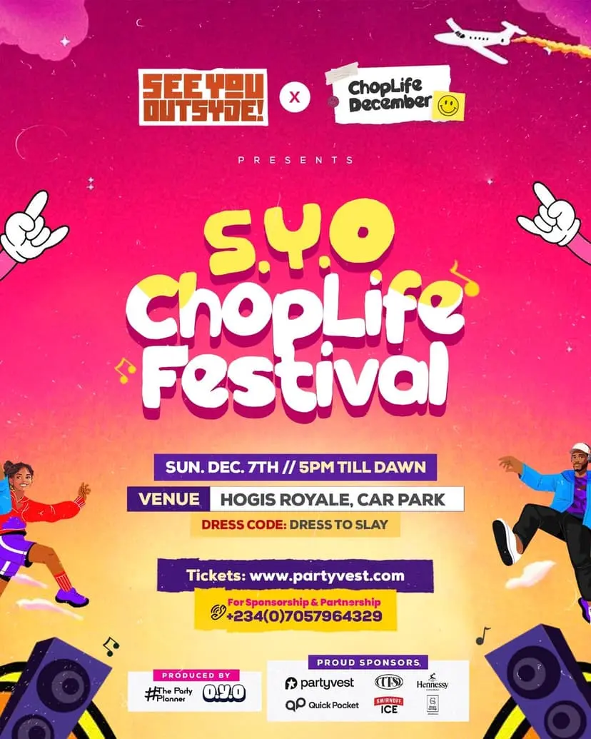 S.Y.O ChopLife Festival 2025: Calabar Gets Ready for a Massive Night Out