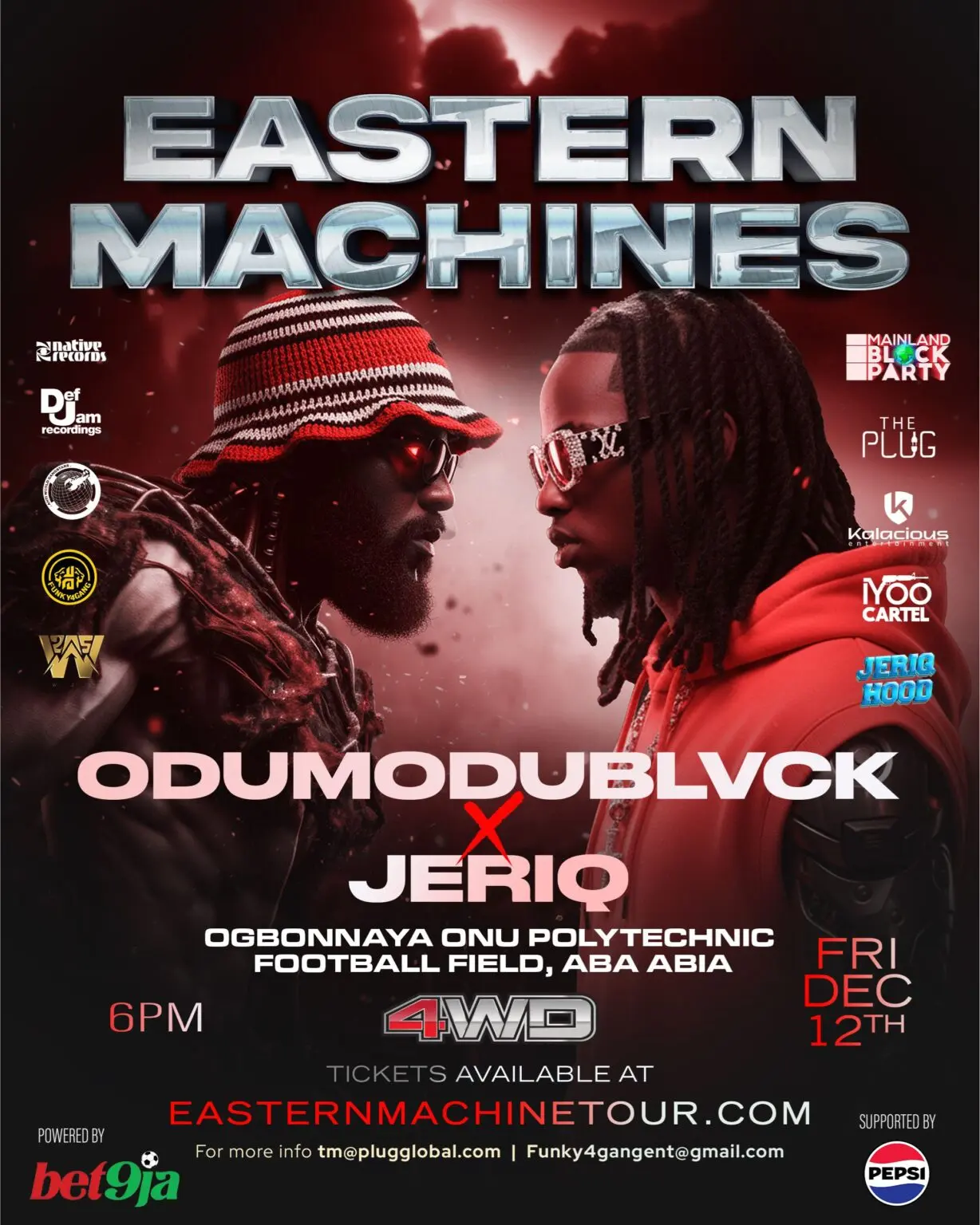 Eastern Machines Storms Aba: Odumodublvck x Jeriq Light Up the East